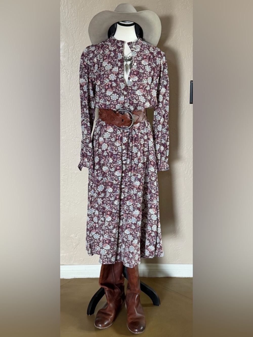 Loft Western Floral Shirtdress
